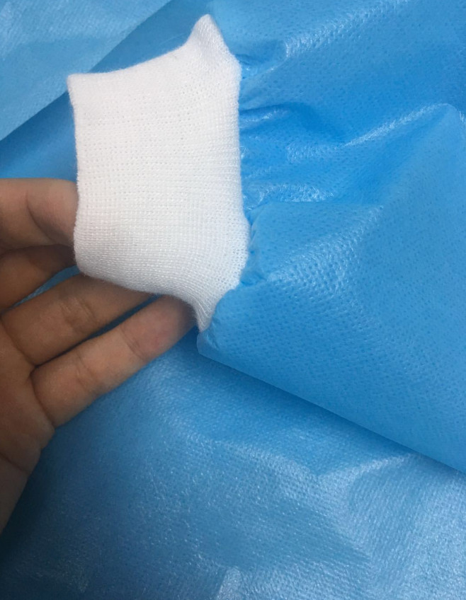 PP PE Coated Non Woven Isolation Gown Garment AAMI Level 2 FDA Certification