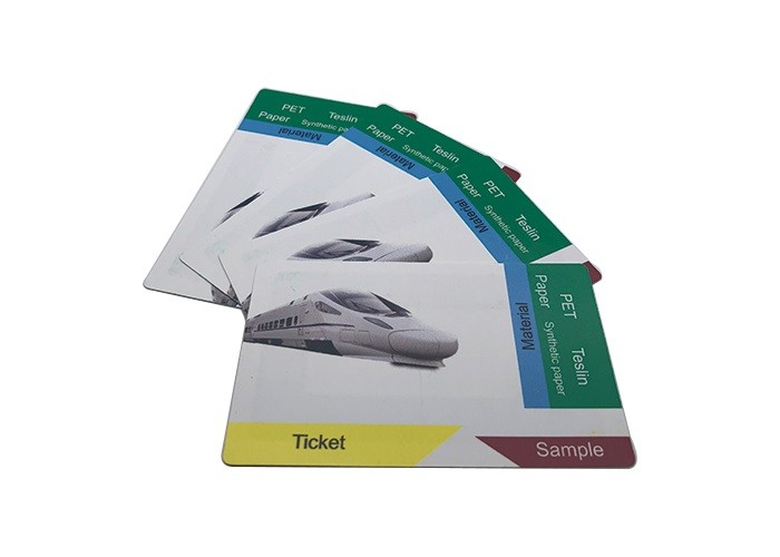 86x54mm Train Paper RFID Tickets Blank 13.56MHz Matte Or Glossy Finish