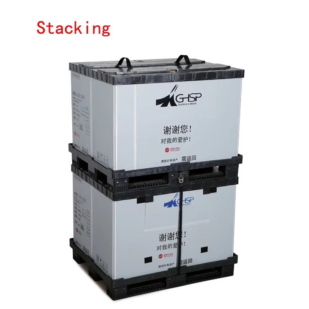 Large Collapsible Plastic Pallet Boxes For Warehouse & Logistics Use