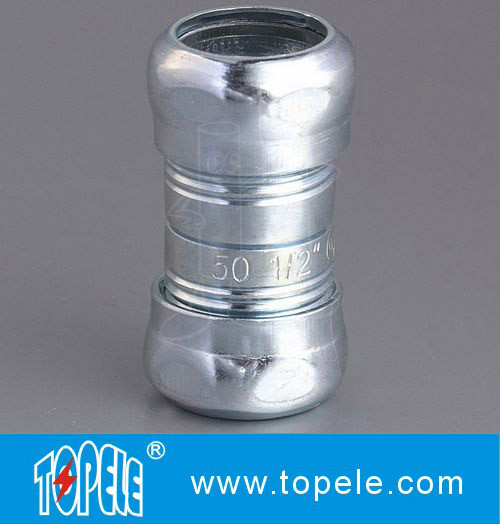 Zinc Plated Steel , electrical connector Pipe Fittings EMT Coupling 1/2 Inch To 4 Inch