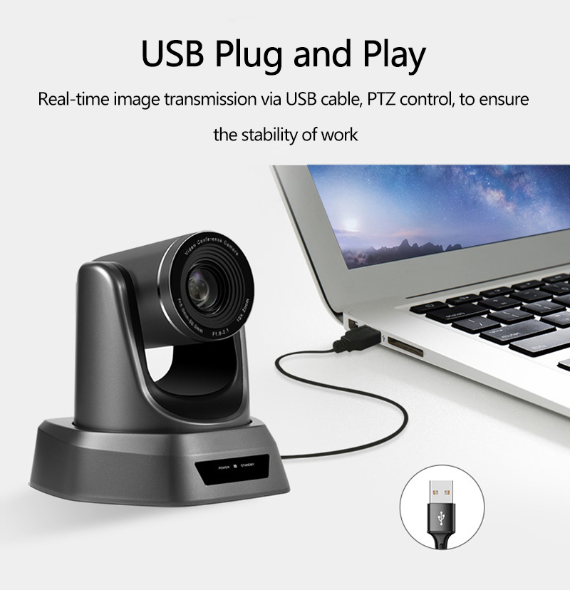Tongveo Nv20A USB HDMI Conference Camera HD 1080P PTZ Camera SDI Cam 20X Zoom Video Conference Camera