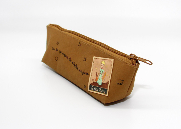 Environmentally Friendly Pencil Pouch Bag Washable Kraft Paper Pencil Bag