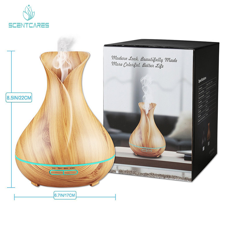 Ultrasonic Mist 400ml Wood Aromatherapy Diffuser
