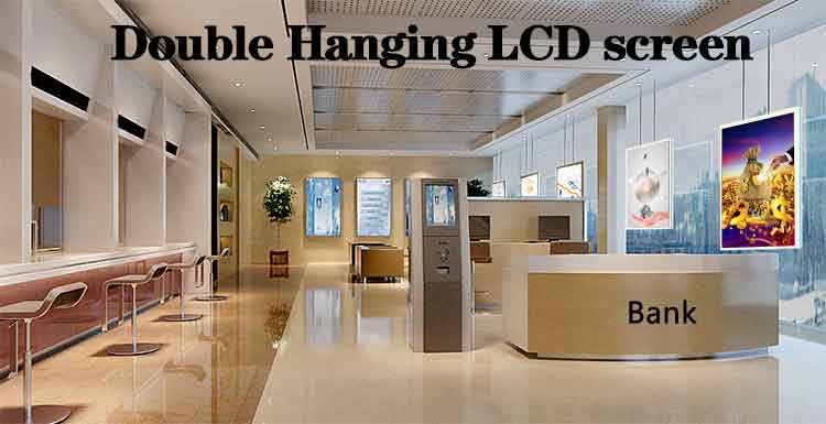 VETO LCD Ultra Thin High Resolution Wifi Hanging Double Sided Display Design