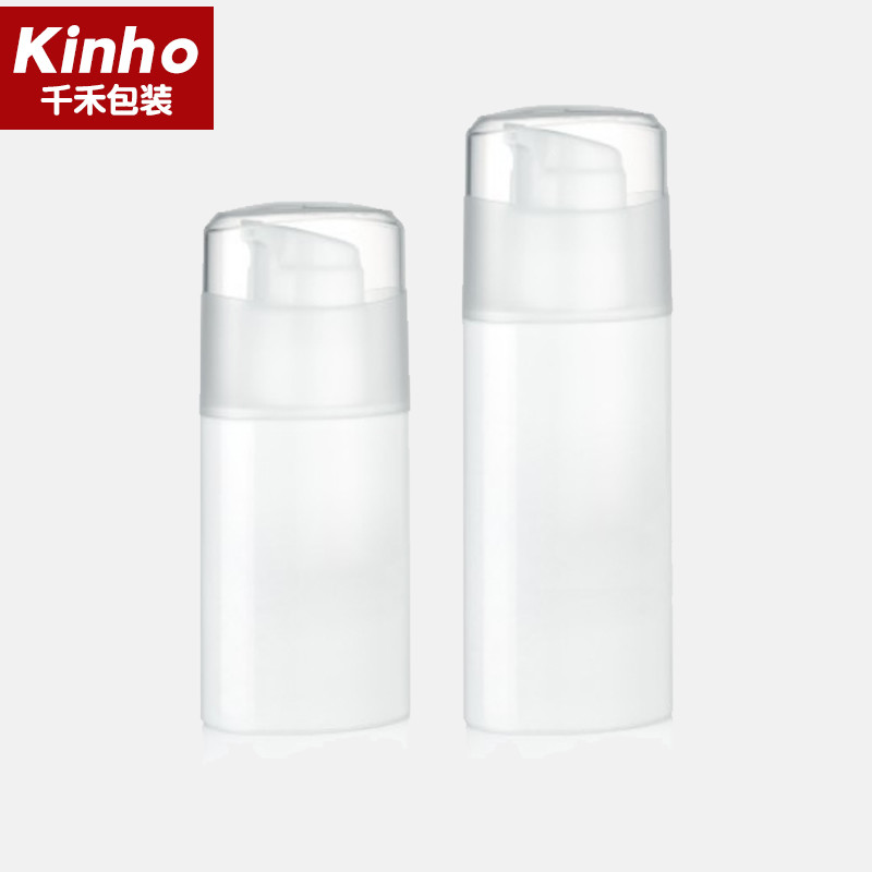 30ml 50ml Airless Serum Bottle PP Matt Cap Skincare Cream Oval Vacuum Pump Bottle