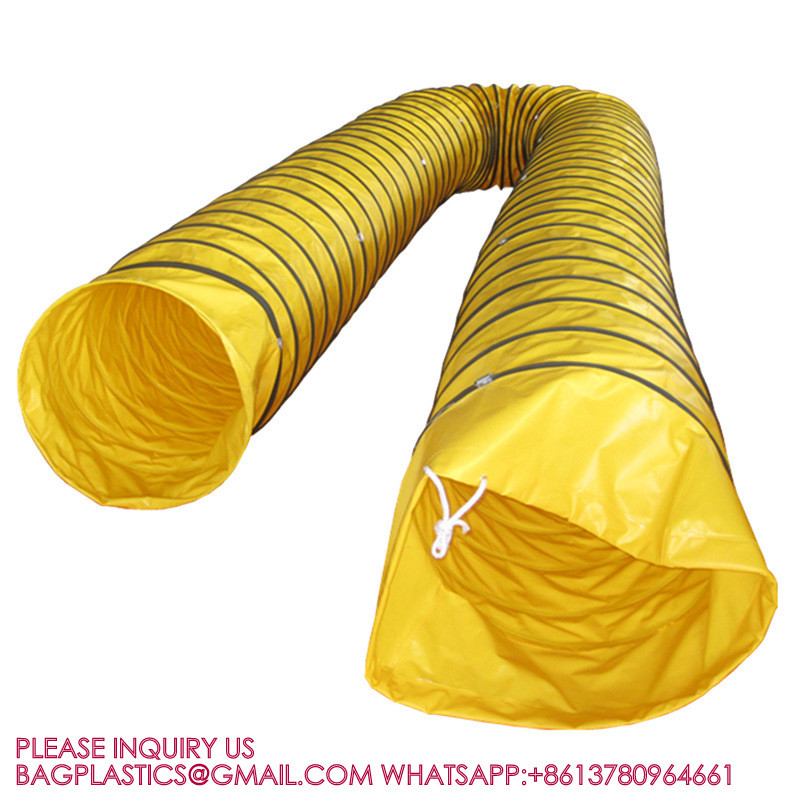 PVC Material Slip Proof Dog Agility Tunnel Wire Supported Dog Training Tunnel 600mm