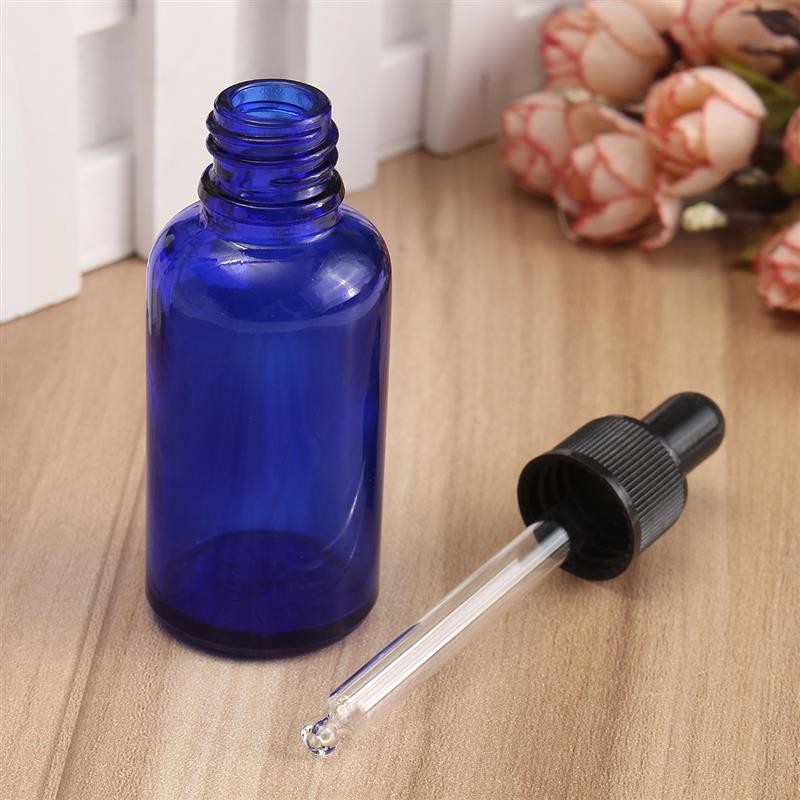 30 Ml Blue Empty Essential Oil Bottles With Glass Dropper Convenient Packaging