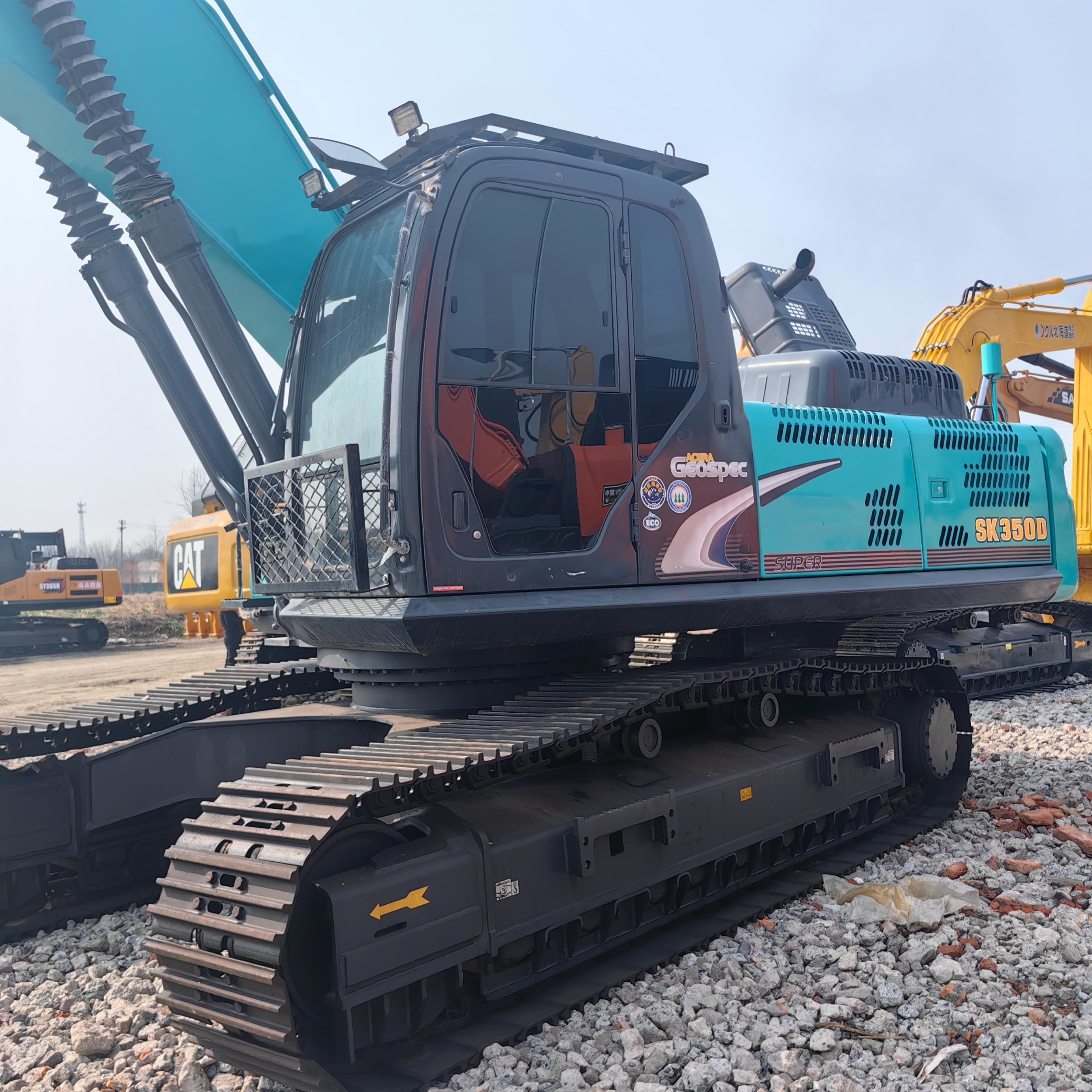 Kobelco 35 Ton Used SK350D Backhoe Excavators Large Equipment Mining Machines