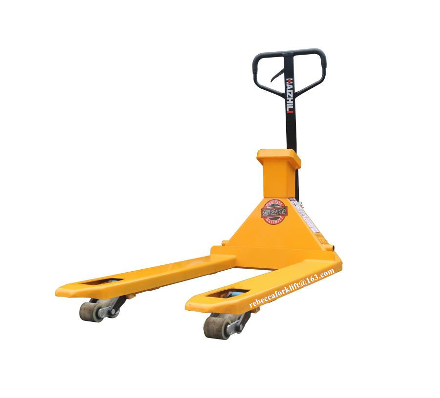 Mini 3 Ton Pallet Truck With Weighing Scale , Hand Pallet Jack Customized Color