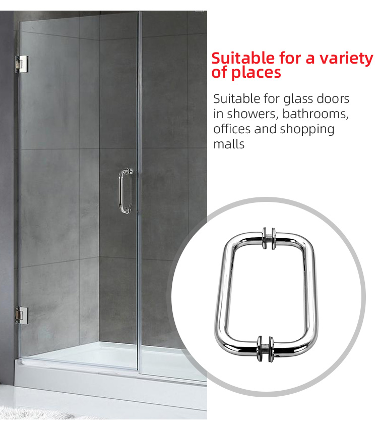 6inch Handle for Shower Door Main Door Handles Long Hotel Bathroom Glass Door Handle