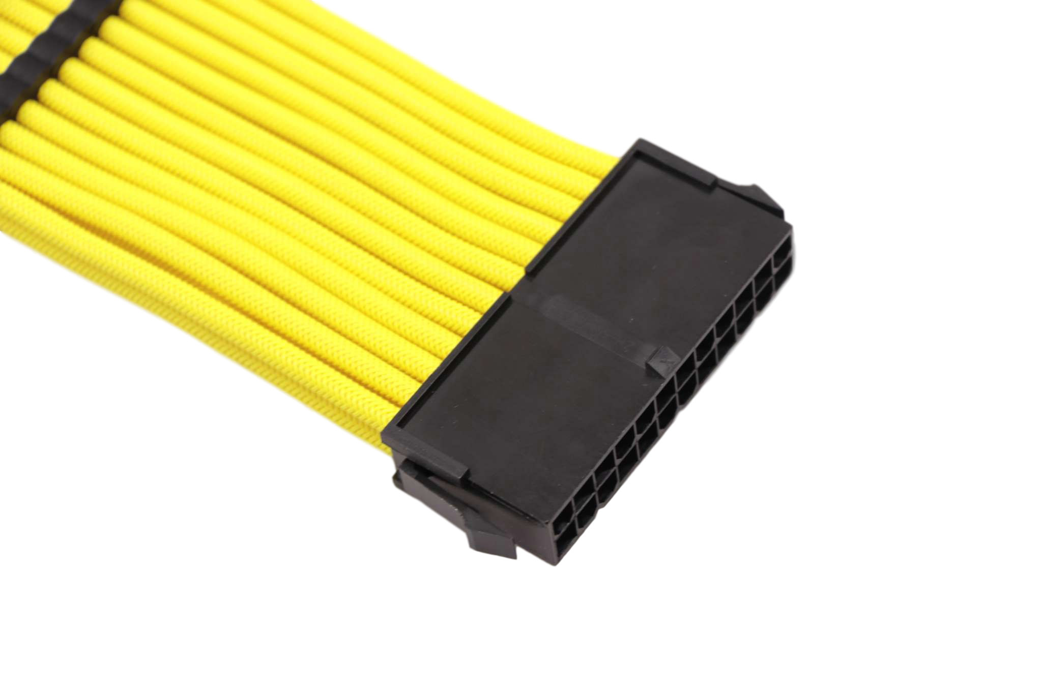 24Pin Braided Sleeved Extension Cord Power Cords Female Power Supply Extension Cable Cotton Cable 18AWG 300mm