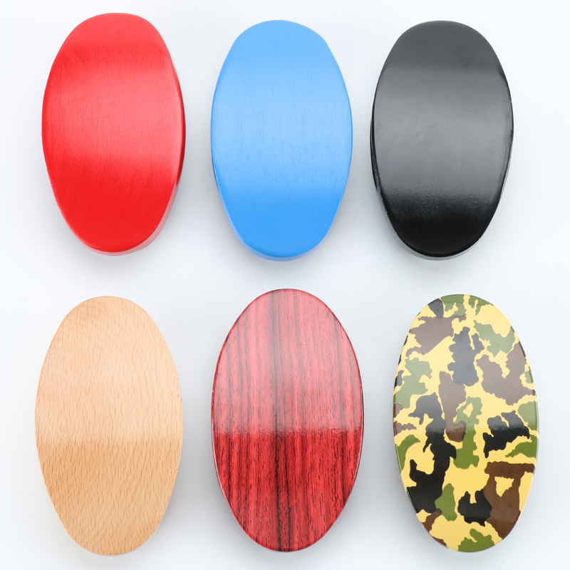 Custom Logo Wooden 360 Wave Brush Medium Soft Hard Textures Curved Brush