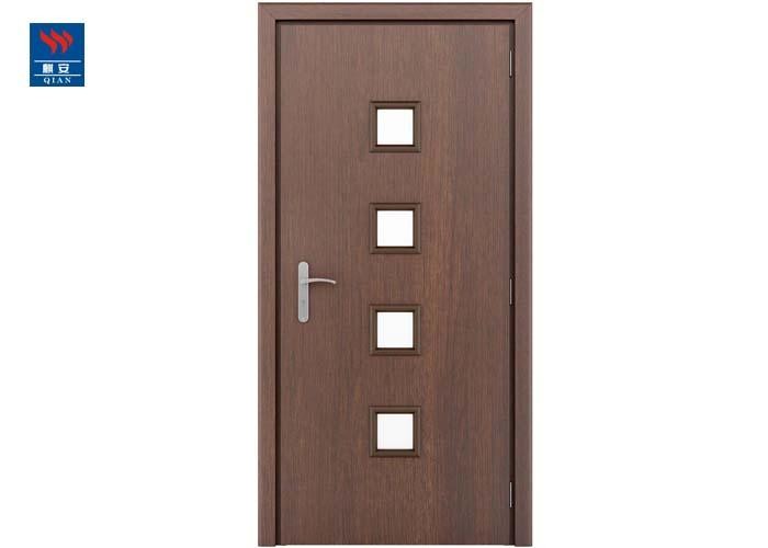 Swing Security Black Walnut Wood Fire Rated Glass Doors