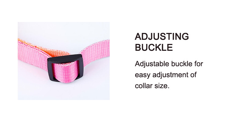 Polyester cute dog leash and collar set Anti Break Metal Buckle Lable With Handle