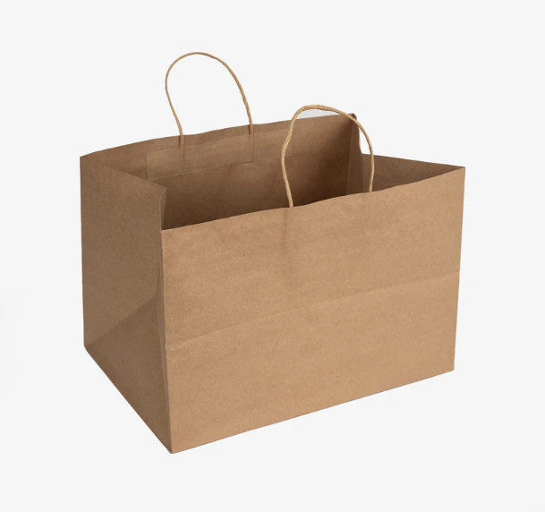 takeout kraft packaging bag with handle