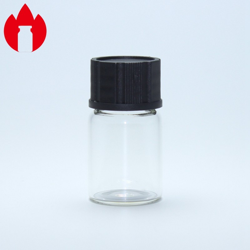 Printing 7ml Glass Vials With Screw Caps Plastic Hot Stamping