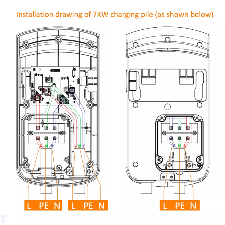 11kWh WIFI Level 2 EV Charger Station EVSE Wallbox 7KW 22KW For HYUNDAI KONA