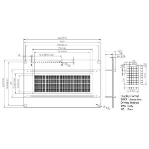 Serial Lcd Display Module , 20x4 Character Lcd Display High Reliability