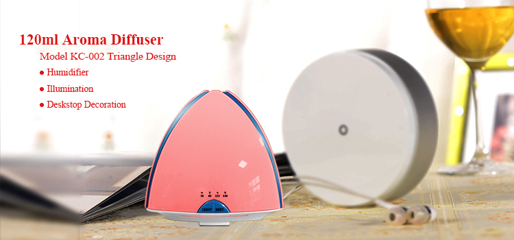 Triangle Shape 120ML Electronic Aroma Diffuser Air Humidifier