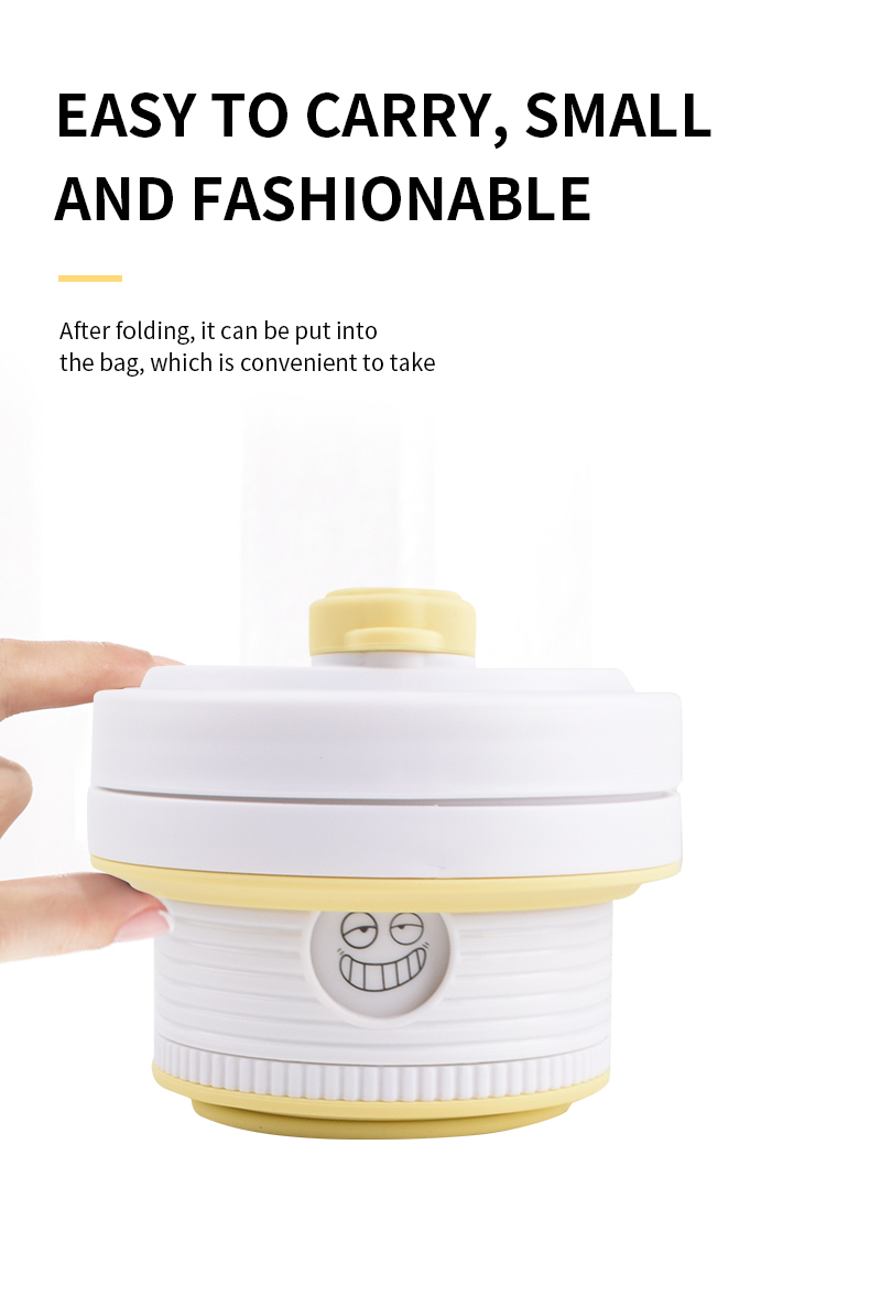 550ml 18oz Collapsible Silicone Coffee Cup Silicone Household Products White
