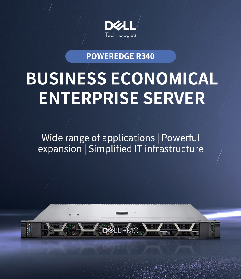 original server software cpu intel xeon E2124 3.30GHZ 4T 1U rack server r340