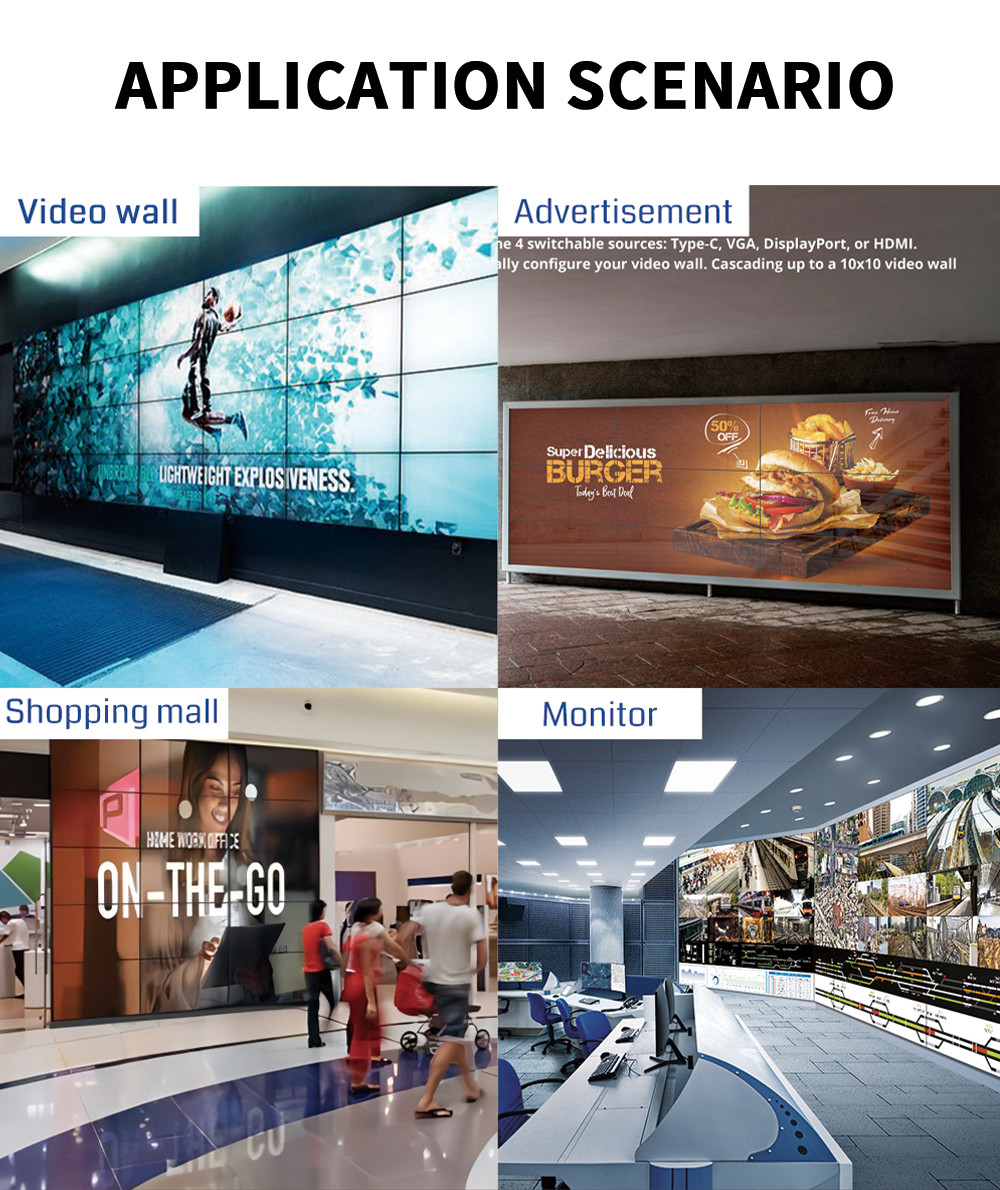 The BIT-VWC-106 is a professional 6-screen video wall processor supporting 3840x2400@60Hz and 5760x2160@30Hz, ideal for command centers, digital signage, and exhibitions.