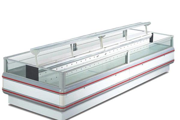 Refrigeration Condensing Unit Island Display Freezer With Night Curtain
