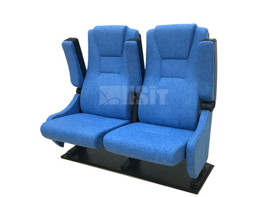 580mm Fabric Covered Public Theater Seating Customized Tip Up Theatre Chairs