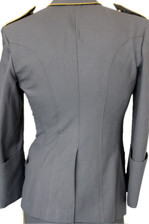 Formal Authoritative Ceremonial Uniform Set With Gold Buttoned Jacket And Straight Legged Trousers
