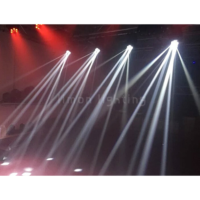 4x10w Lightweight Mini White LED Moving Head Super Beam Light with Color Wheel