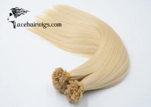 China Nail Tip Fusion Russian Remy Hair Extensions Golden Blonde 613 Color No Tangle on sale