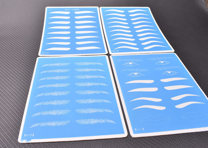 5 Designs Silicon 3D Blue Rubber Permanent Makeup Practice Skin For Eyebrows Tattoo