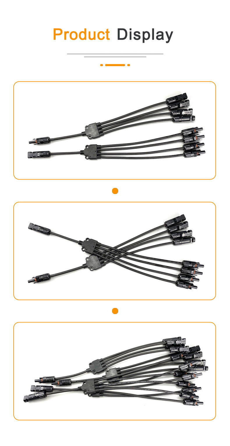 MC4 Solar Photovoltaic Panel Adaptor Cable Connector Y Type Five Way Plug Parallel