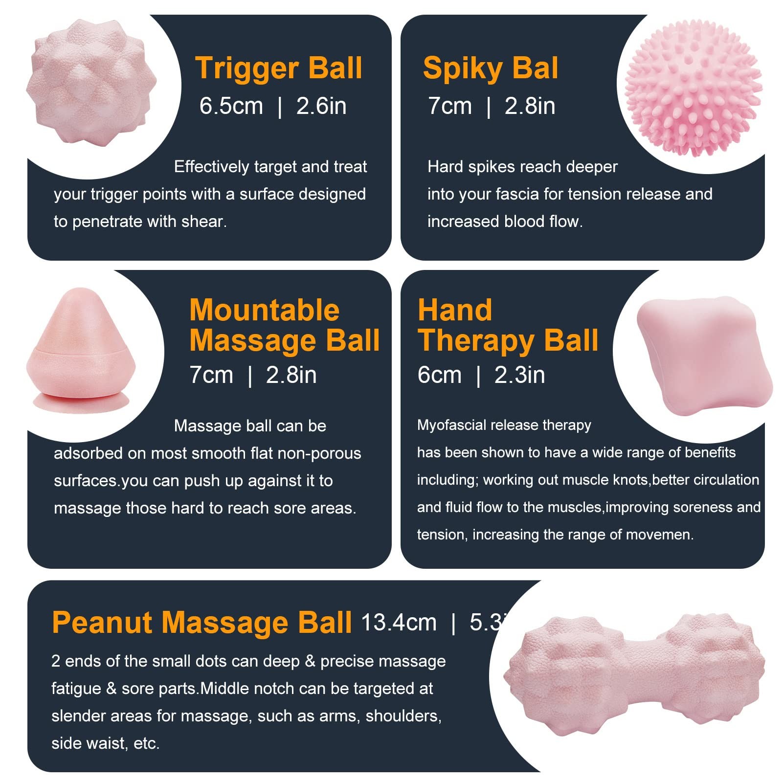 Silicone Peanut Lacrosse Ball Trigger Point Massage Ball Set For Myofascial / Deep Tissue