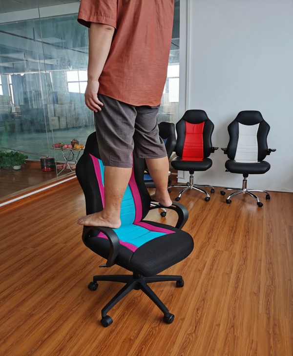 4d Black Pu Leather High Back Office Chair Executive Task Ergonomic Computer Desk