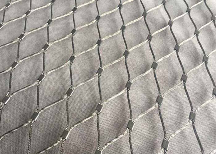 Woven 3mm Stainless Steel Wire Rope Mesh For Zoo Animal Fence