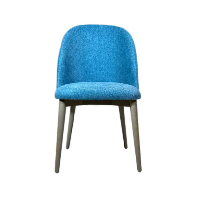 Hotel Furniture Wholesale Northern Europe Restaurant Solid Wood Fabric Chair Dining Room
