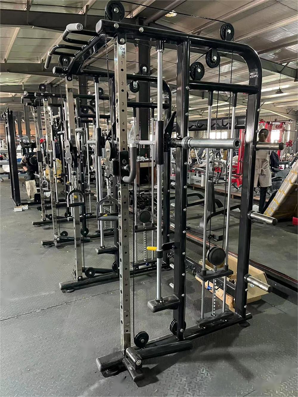 Mutli Functional Station Home Gym Equipment Chest Leg Curl Press Smith Machine with Squat Power Rack
