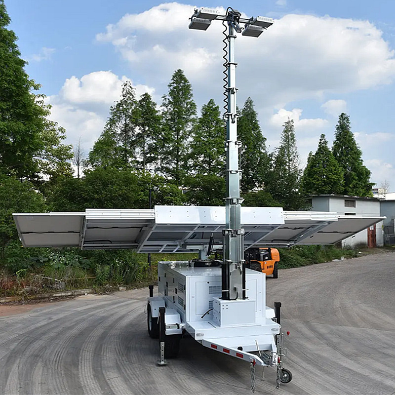 Solar Powered Portable Light Tower Mining Operations LED Light Tower Renewable Energy Use