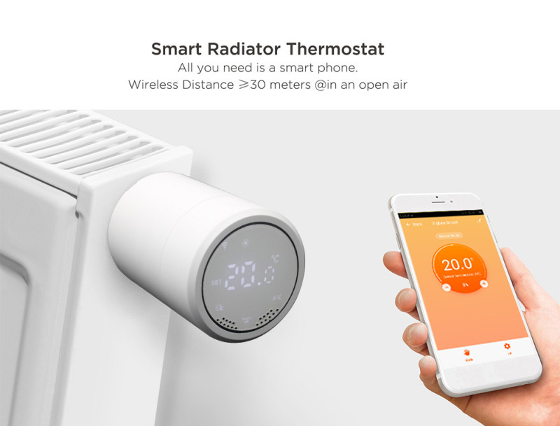 Temperature Control Smart TRV Wifi Zigbee Radiator Thermostat With Google Home And Alexa