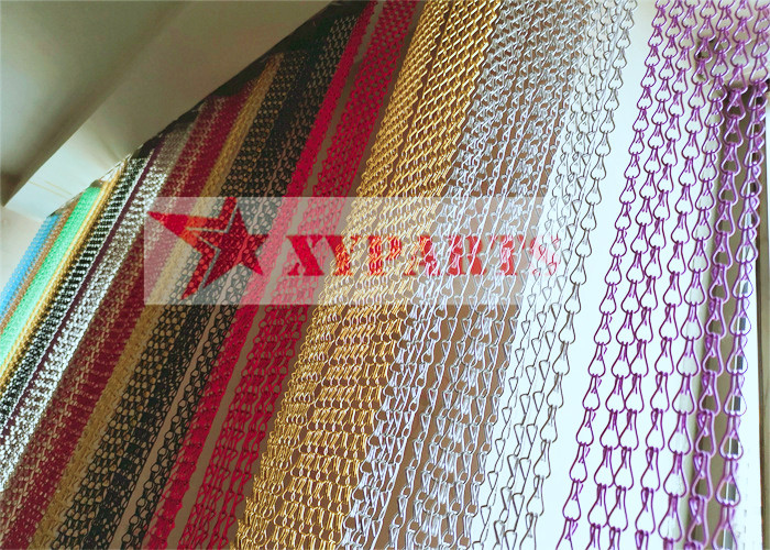 Double Hook Aluminium Chain Door Fly Screen Curtain Various Patterns