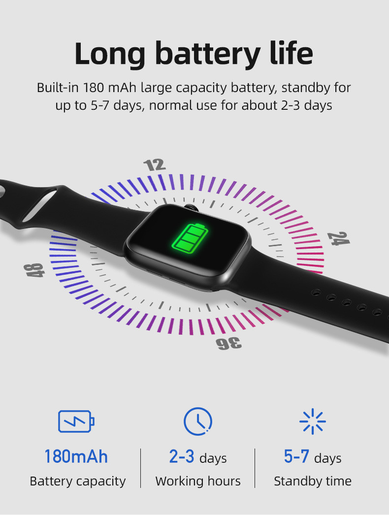 2020 I Watch Series 5 T500 Plus Bluetooth Call Music Player 44MM For Apple IOS Android Phone PK IWO Watch Smart Watch