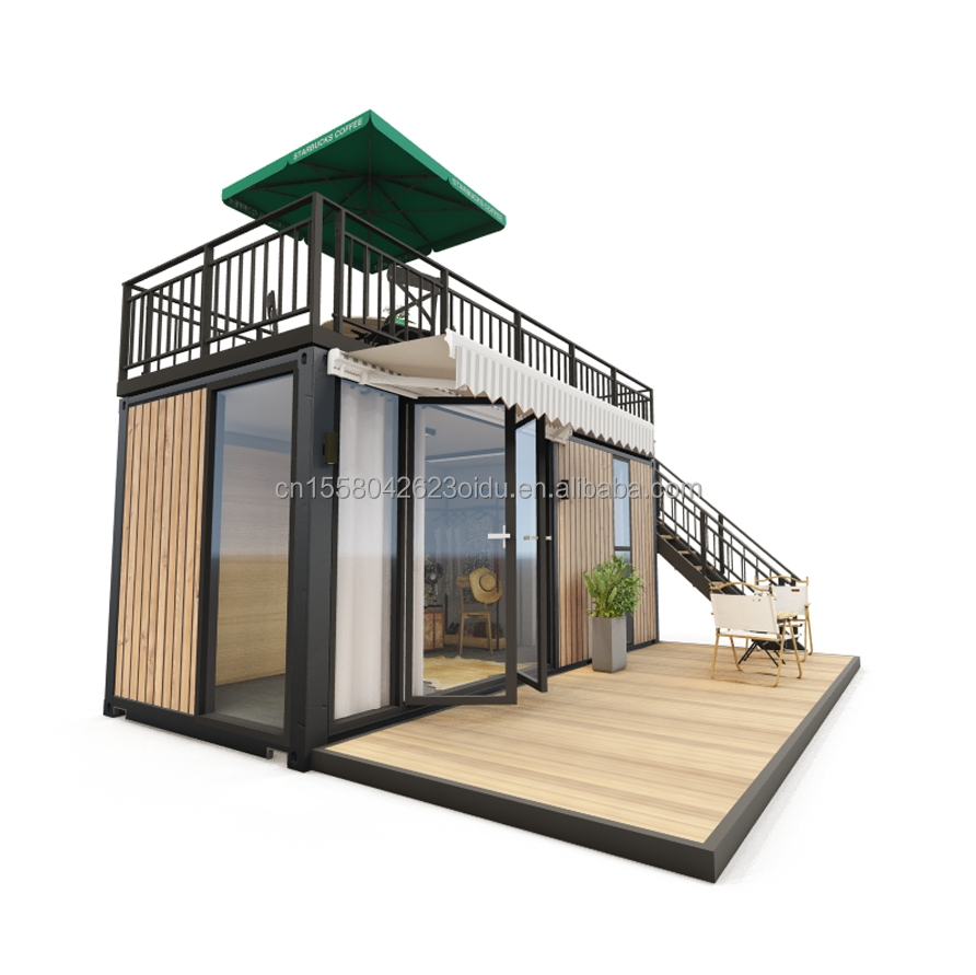 Modern Design 20ft Custom Made Shipping Container Garden Coffee Shop Movable Bar Cafe Store Outdoor Steel Sandwich Panel