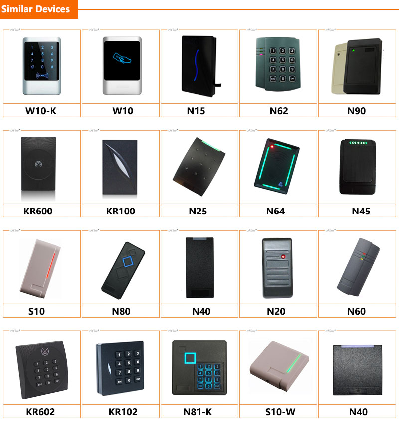 Kr202 Ip65 125Khz Rfid Card For Access Control System And Connect With C3 Access Controller Keypad Card Reader