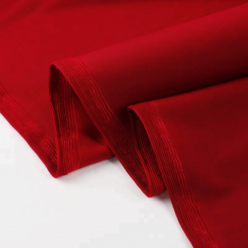 Red Lycra Polyester Spandex Fabric For Swimwear Bikini