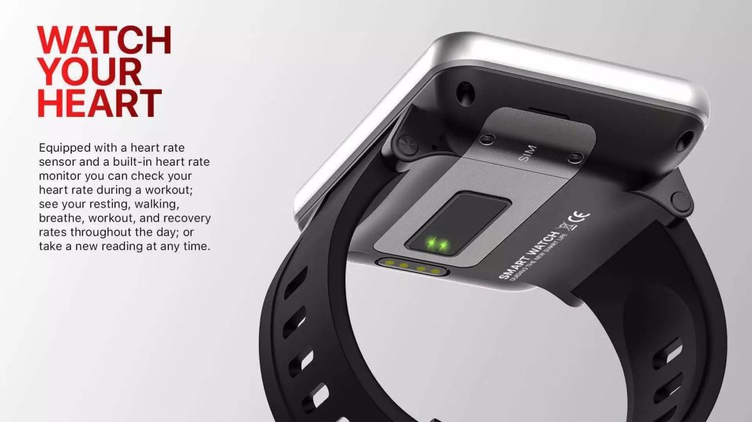 Smartwatch 4G with 3GB ROM + 32GB RAM WiFi GPS Heart Rate Sleeping Monitor for Ios Android with Big Screen
