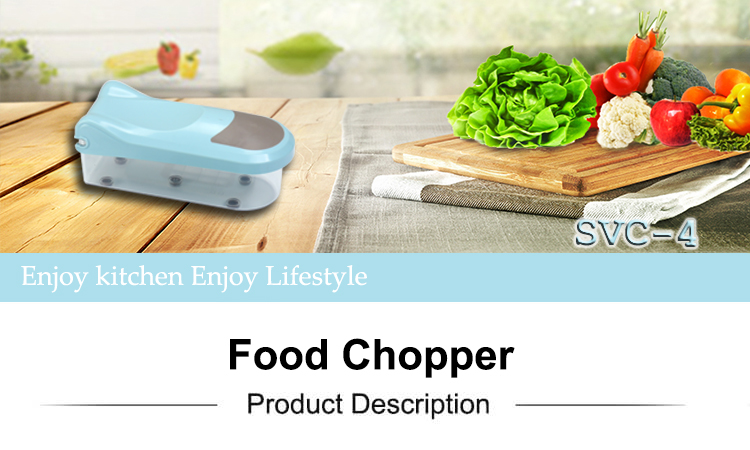 2 In 1 LFGB Kitchen Vegetable Chopper Shule With 8 Detachable Blades