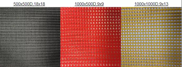 Colorful M1010 PVC Coated Mesh Long Life Truck Window Cover Wind Breakers Usage Plastic Coated Mesh