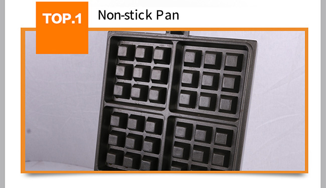 Simple Snack Food Processing Equipment / Single Head Square Electric Waffle Machine