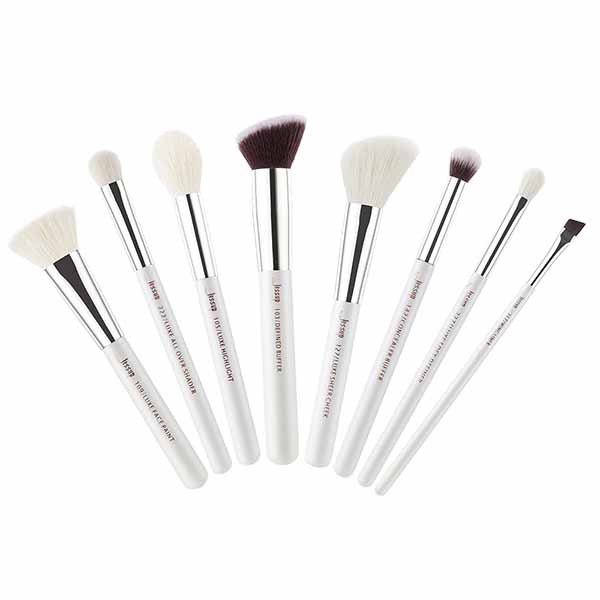 Aluminium Ferrule 5.6'' 6.9'' Basic Makeup Brushes Set Natural Soft bristles